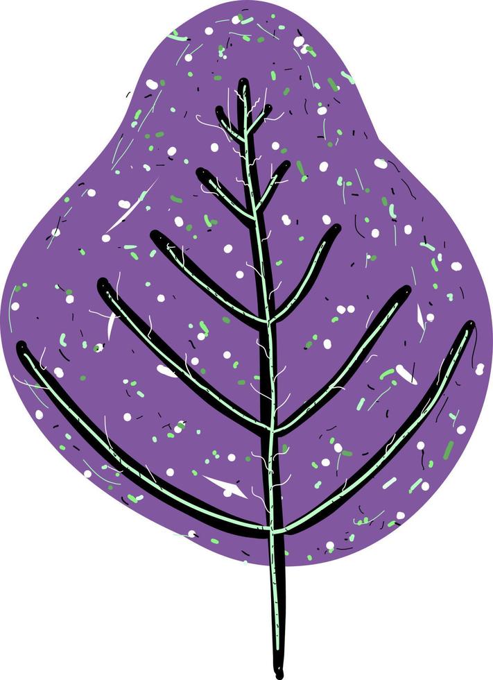 Purper schattig boom, illustratie, vector Aan wit achtergrond