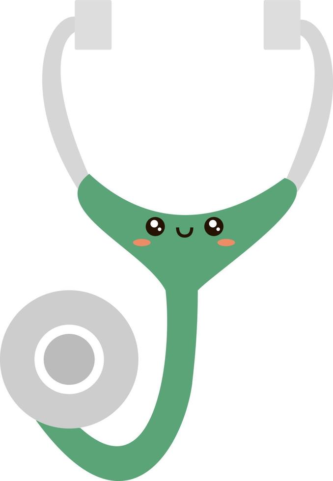 stethoscoop, illustratie, vector Aan wit achtergrond.