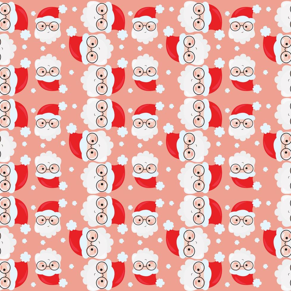 de kerstman claus patroon, illustratie, vector Aan wit achtergrond.