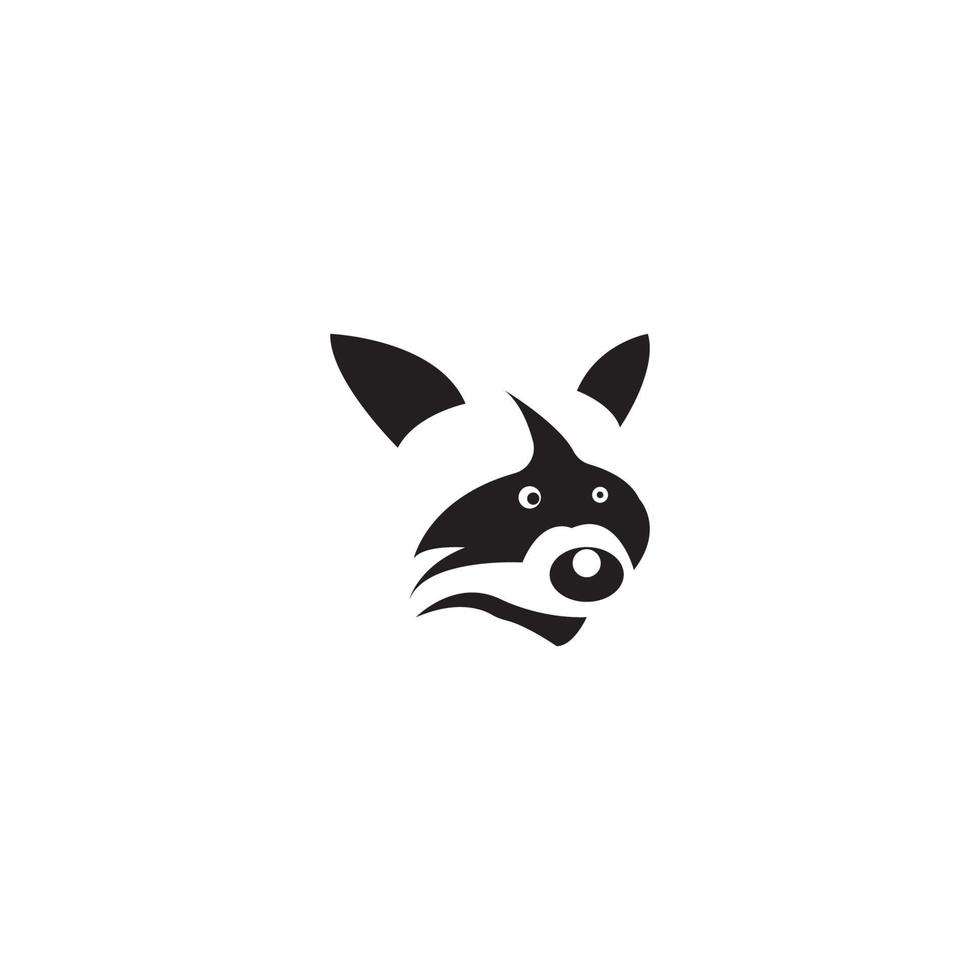 schattig zwart wasbeer logo vector icoon