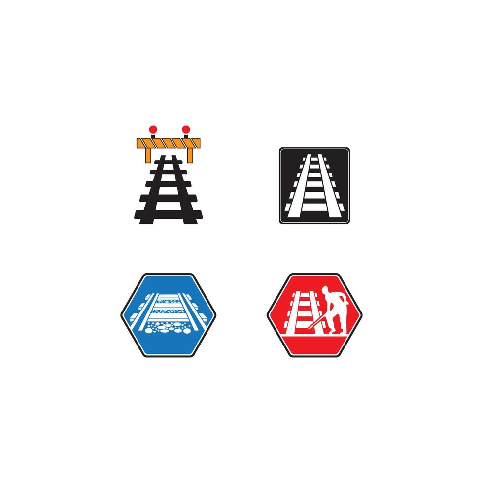 spoorweg logo vector icoon ontwerp