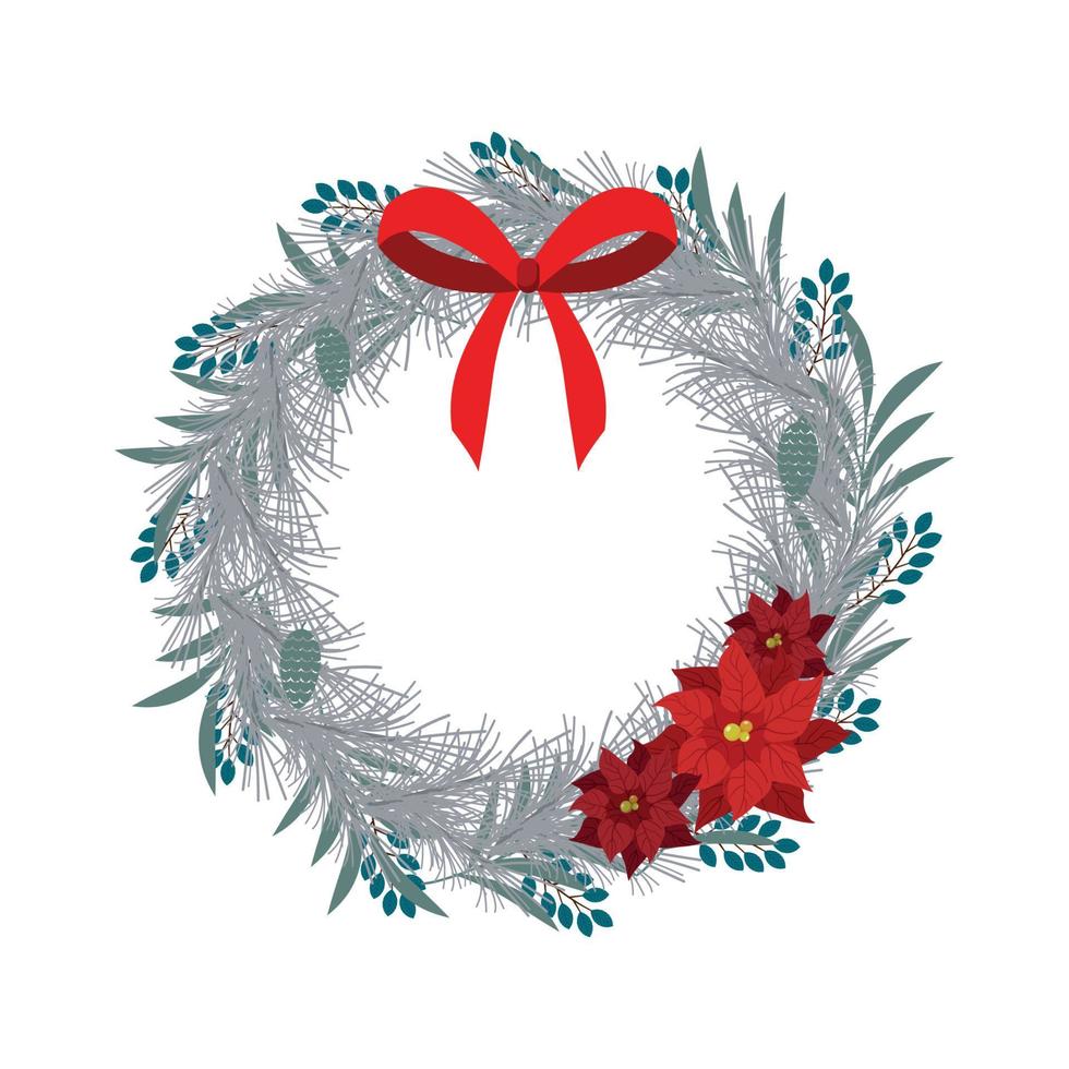 vector illustratie van Kerstmis krans