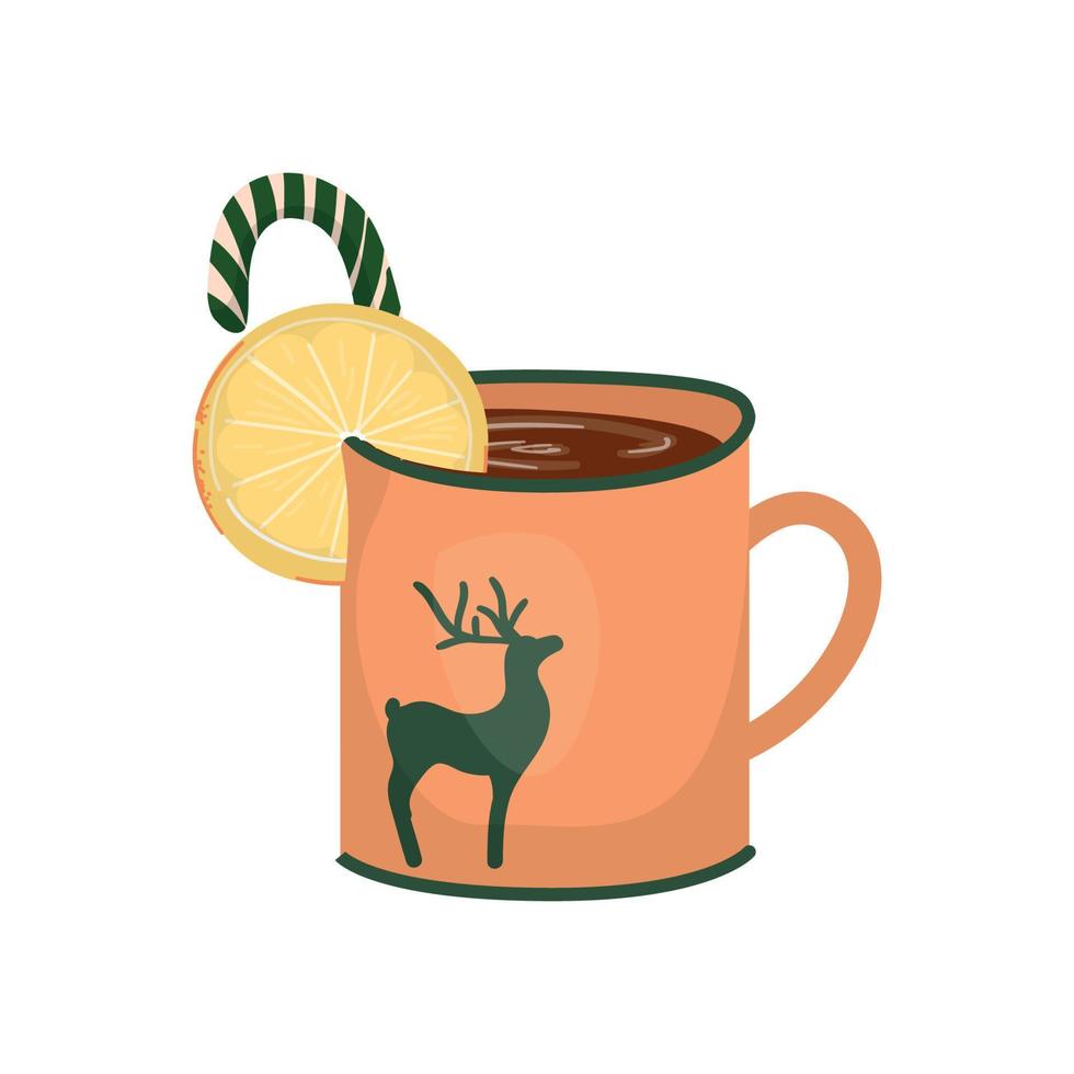 vector illustratie van Kerstmis heet drinken