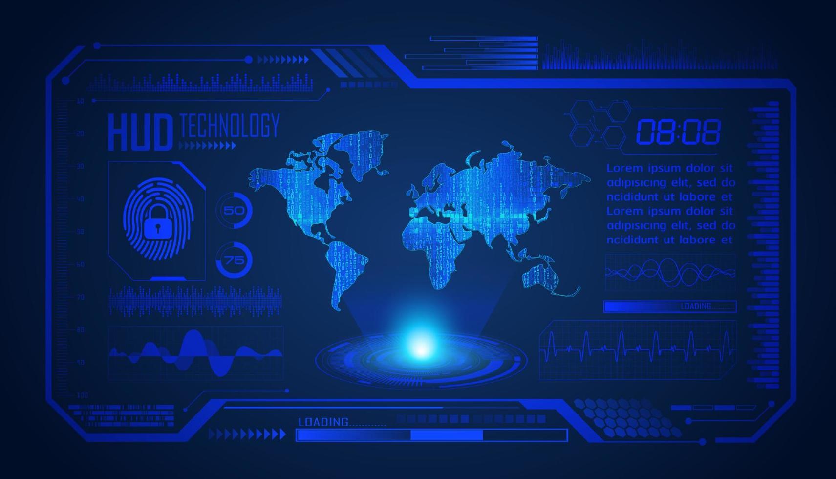 modern hud technologie scherm achtergrond vector