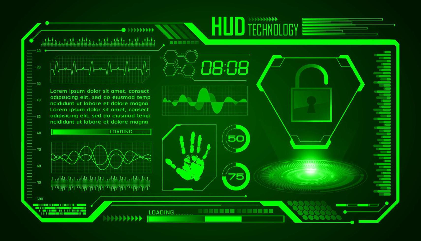 modern hud technologie scherm achtergrond vector