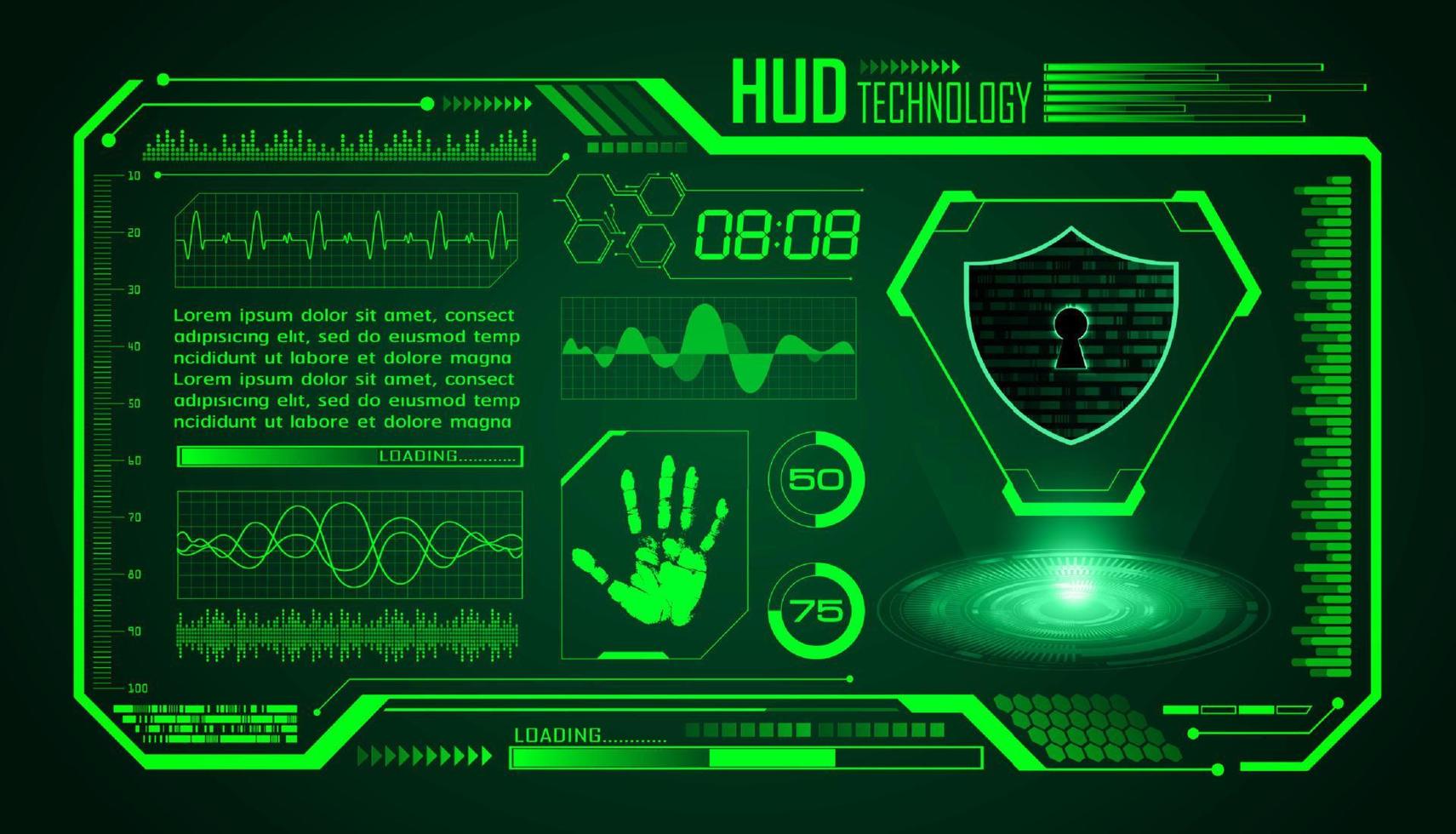 modern hud technologie scherm achtergrond vector