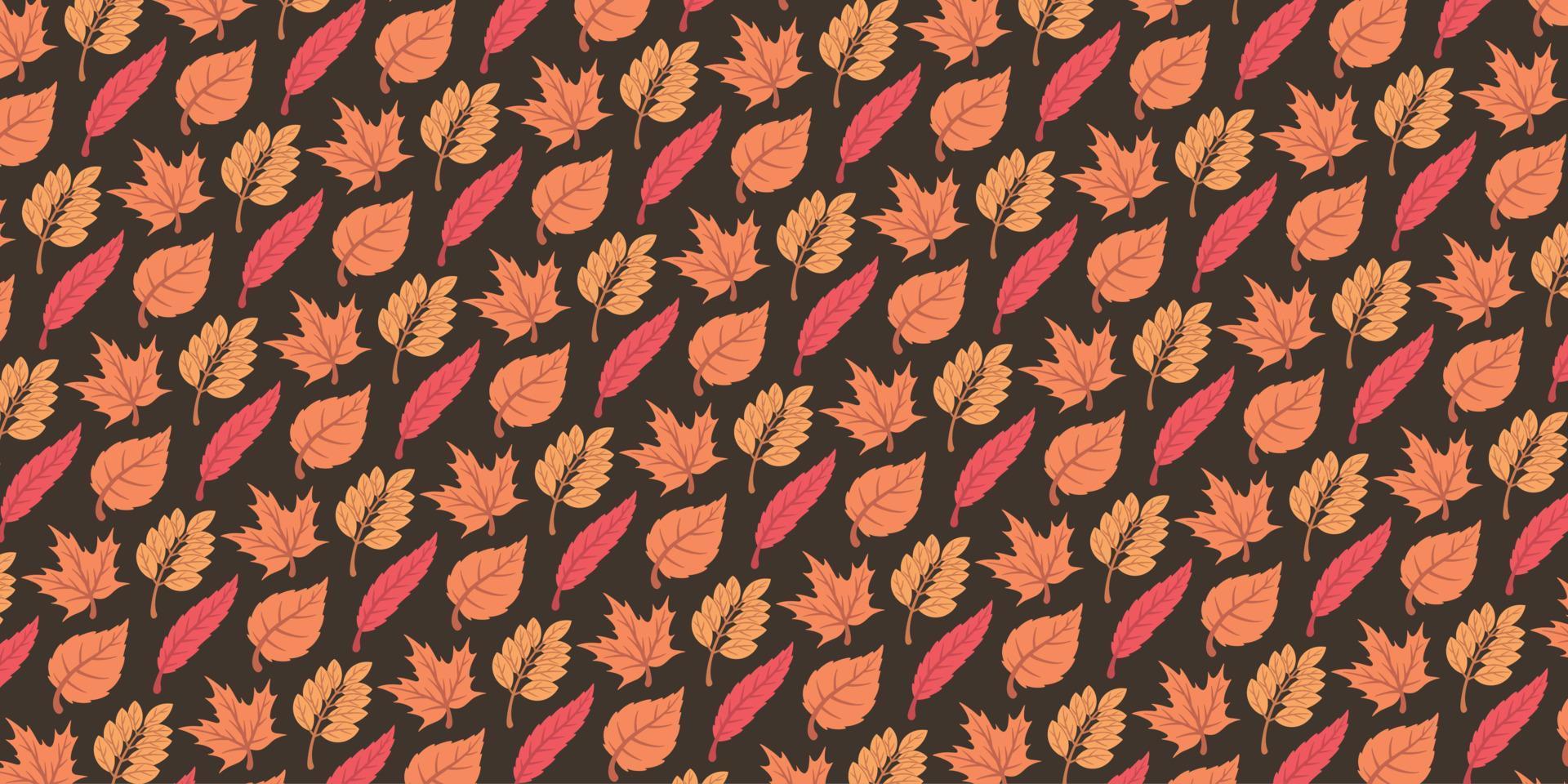 herfst bladeren patroon illustratie vector