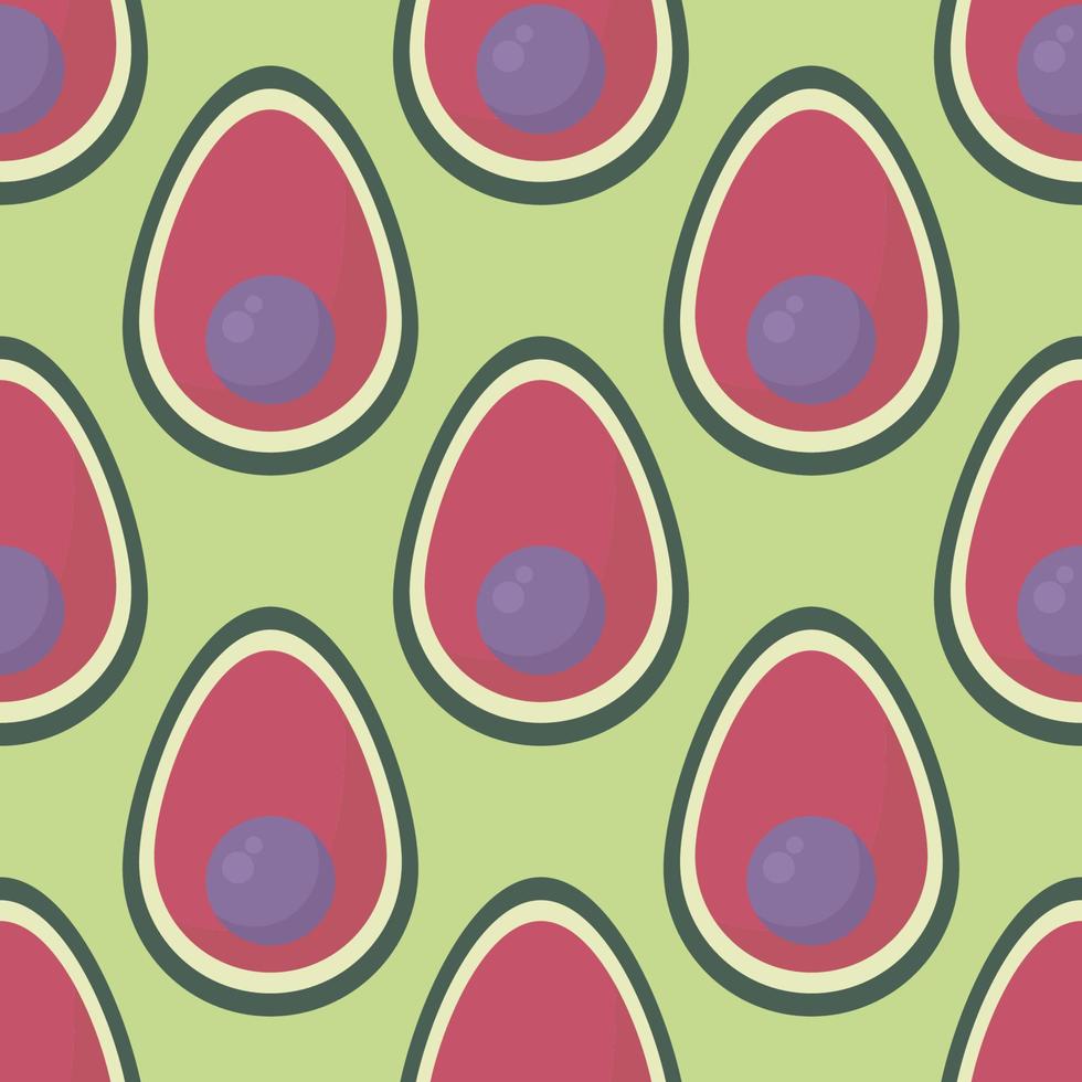 avocado's patroon, illustratie, vector Aan wit achtergrond