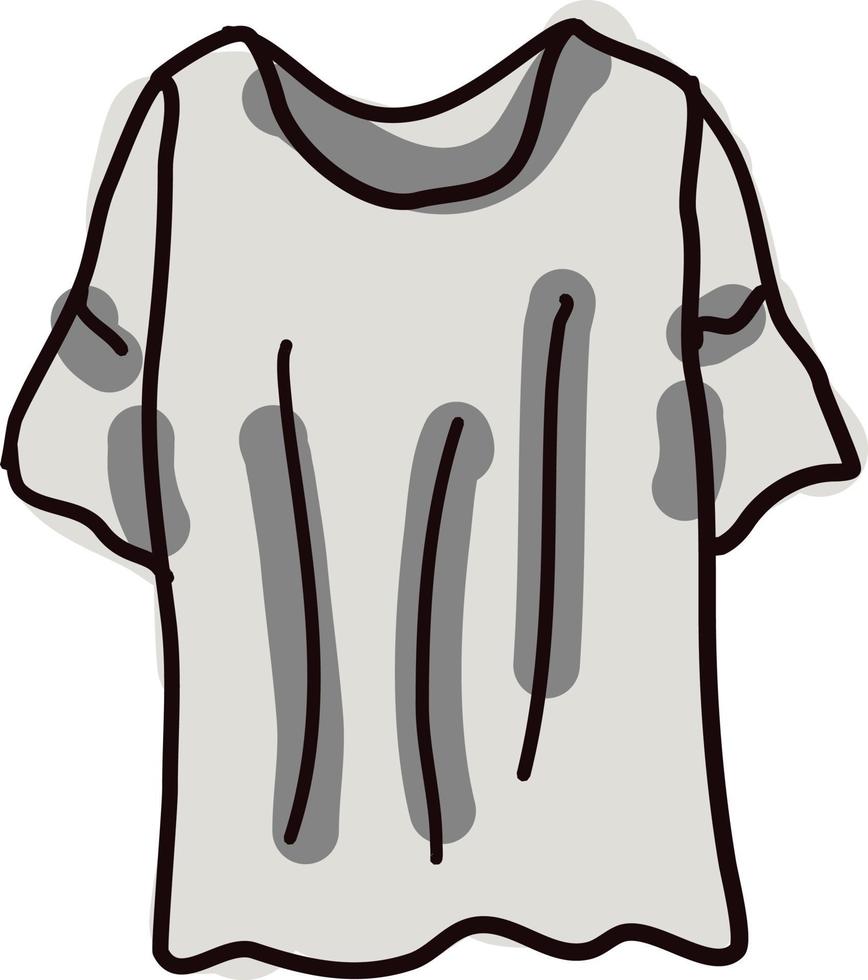 wit shirt, illustratie, vector Aan wit achtergrond.
