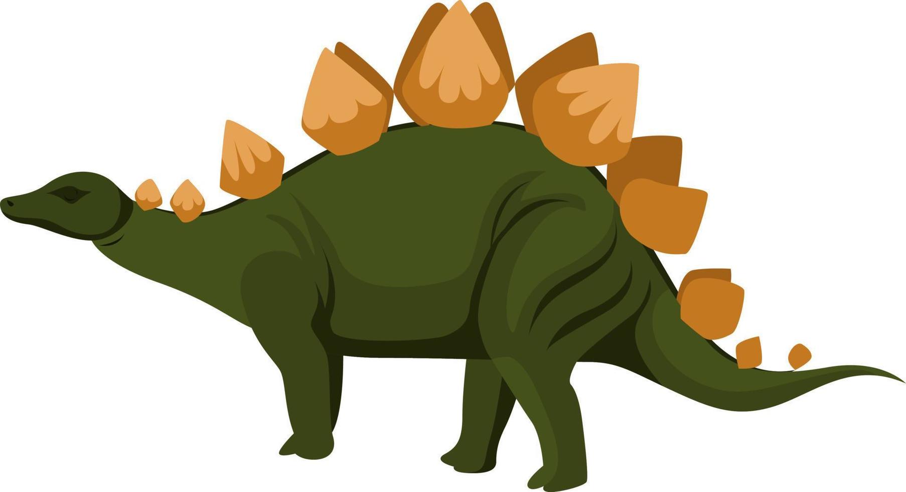 groen stegosaurus, illustratie, vector Aan wit achtergrond