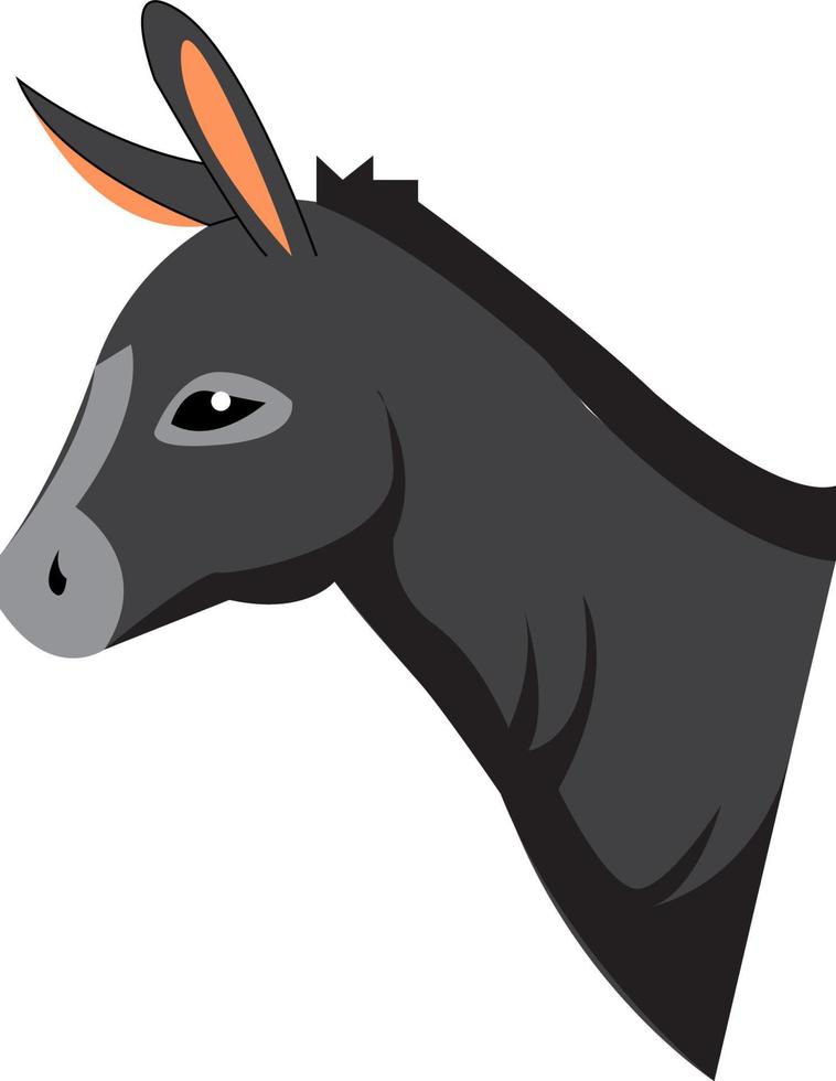een ezel, vector of kleur illustratie.