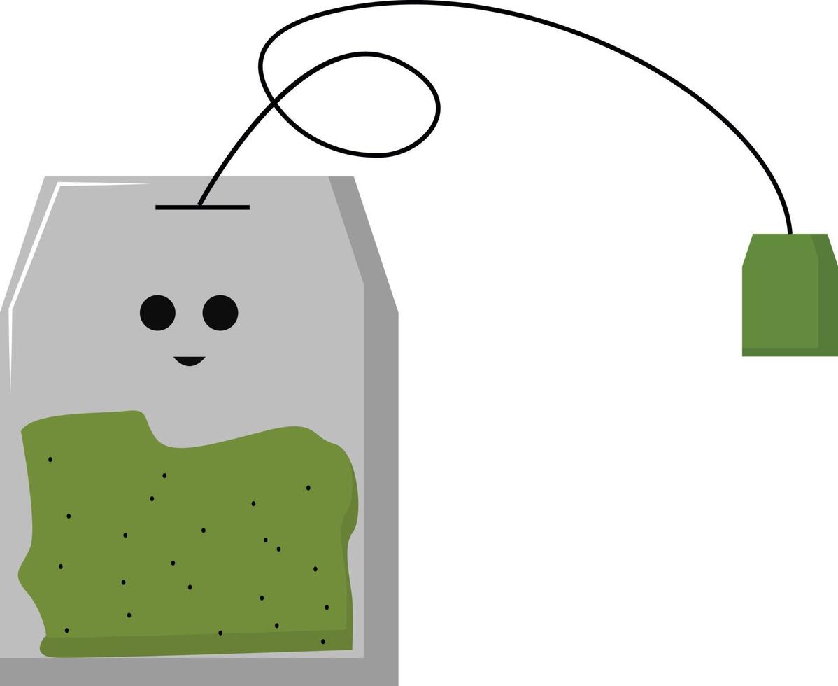 groen thee, illustratie, vector Aan wit achtergrond.