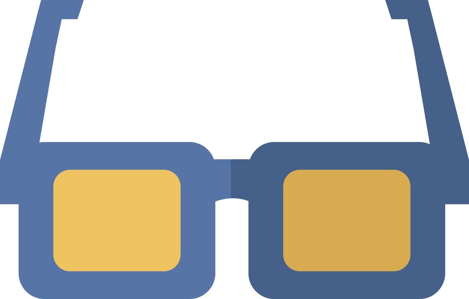 blauw 3d bril, illustratie, Aan een wit achtergrond. vector