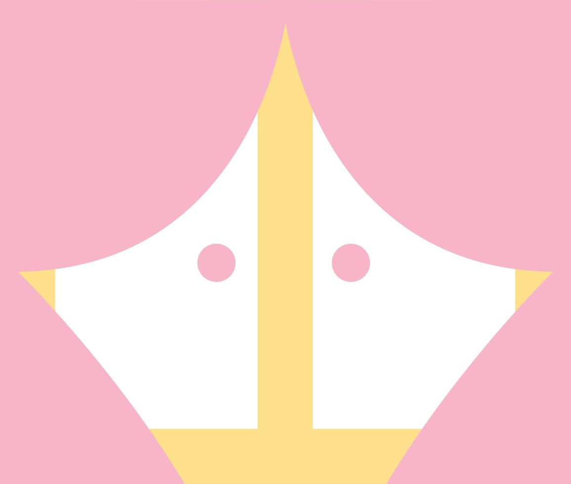roze gordijnen, illustratie, Aan een wit achtergrond. vector