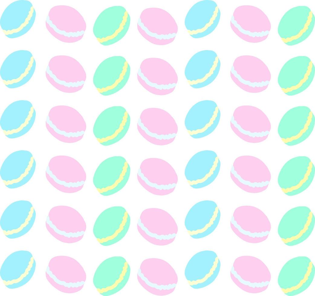 macaron behang, illustratie, vector Aan wit achtergrond.
