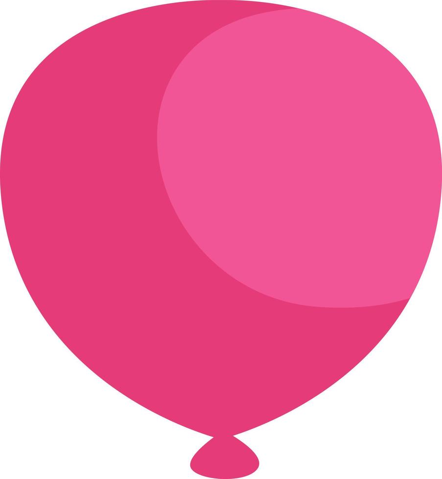 roze ballon, illustratie, vector Aan een wit achtergrond.