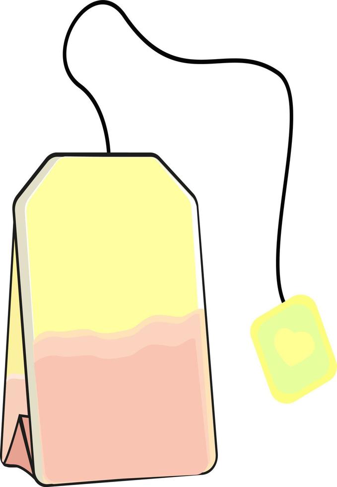 zak van thee, illustratie, vector Aan wit achtergrond