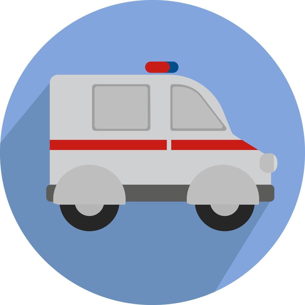 ambulance bestelwagen, illustratie, vector Aan wit achtergrond.