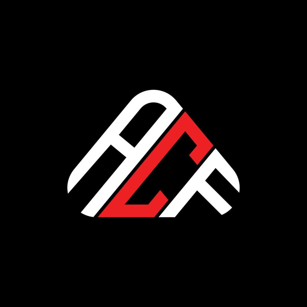 acf brief logo creatief ontwerp met vector grafisch, acf gemakkelijk en modern logo in driehoek vorm geven aan.