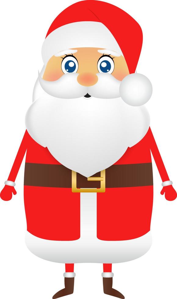 de kerstman claus voor Kerstmis Aan een wit achtergrond vector