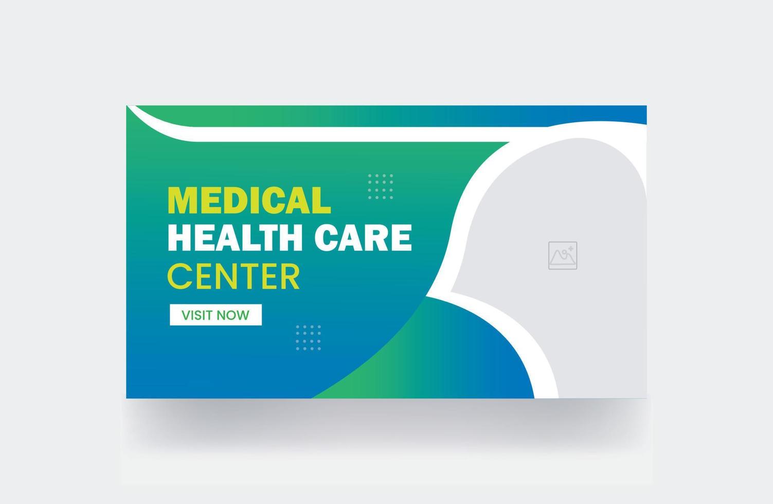 medisch gezondheidszorg banier Hoes video miniatuur en web banier sjabloon vector