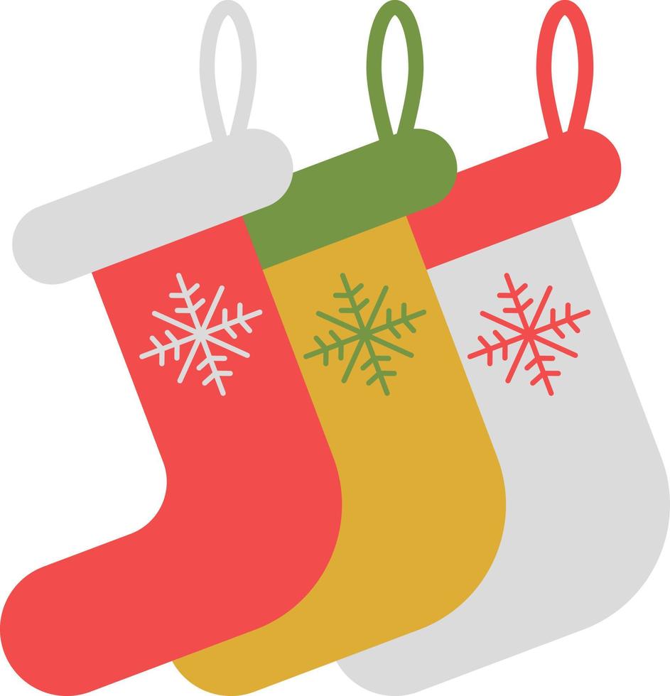 Kerstmis sokken, illustratie, Aan een wit achtergrond. vector