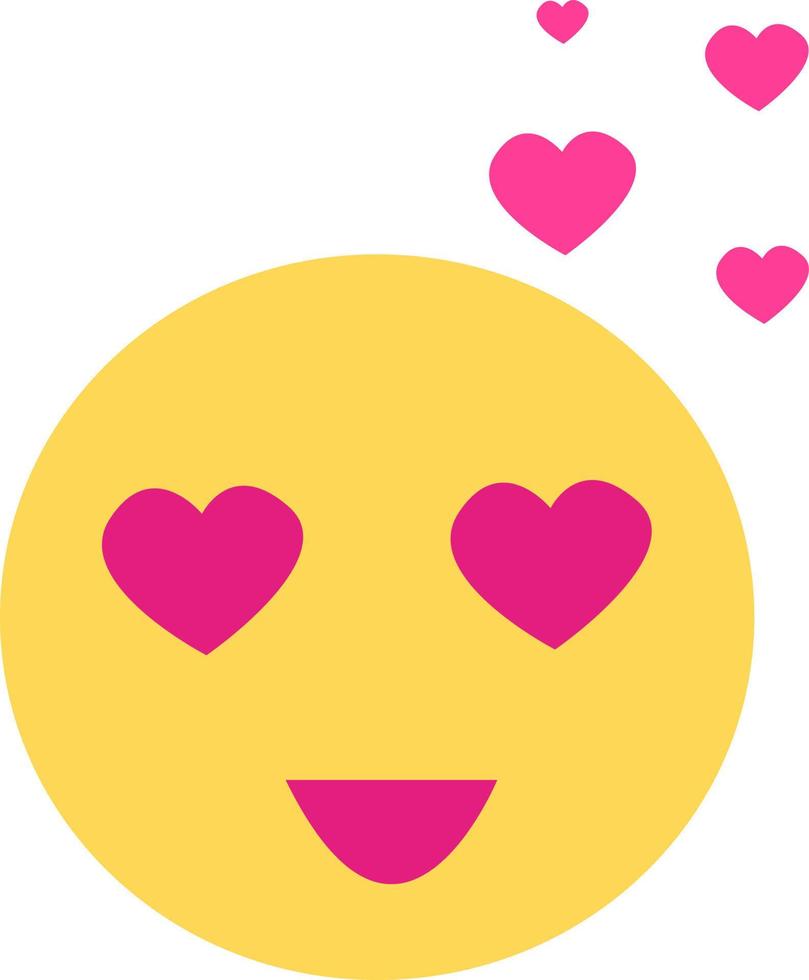 liefde emoji, illustratie, vector Aan een wit achtergrond.