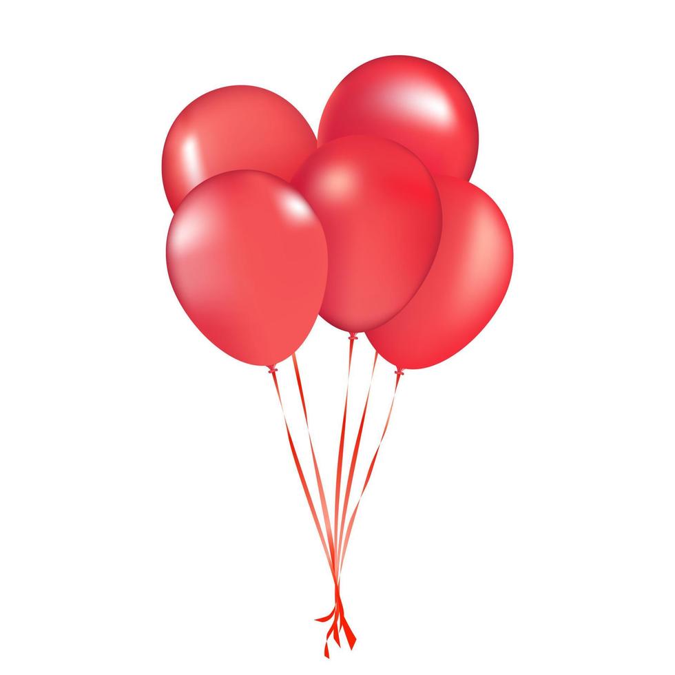 partij vector ballonnen rood verjaardag realistisch vector ballon modern vakantie decoratie ballonnen verjaardag pensioen diploma uitreiking gelegenheid leven evenementen groet kaart. vreugde positief abstract.