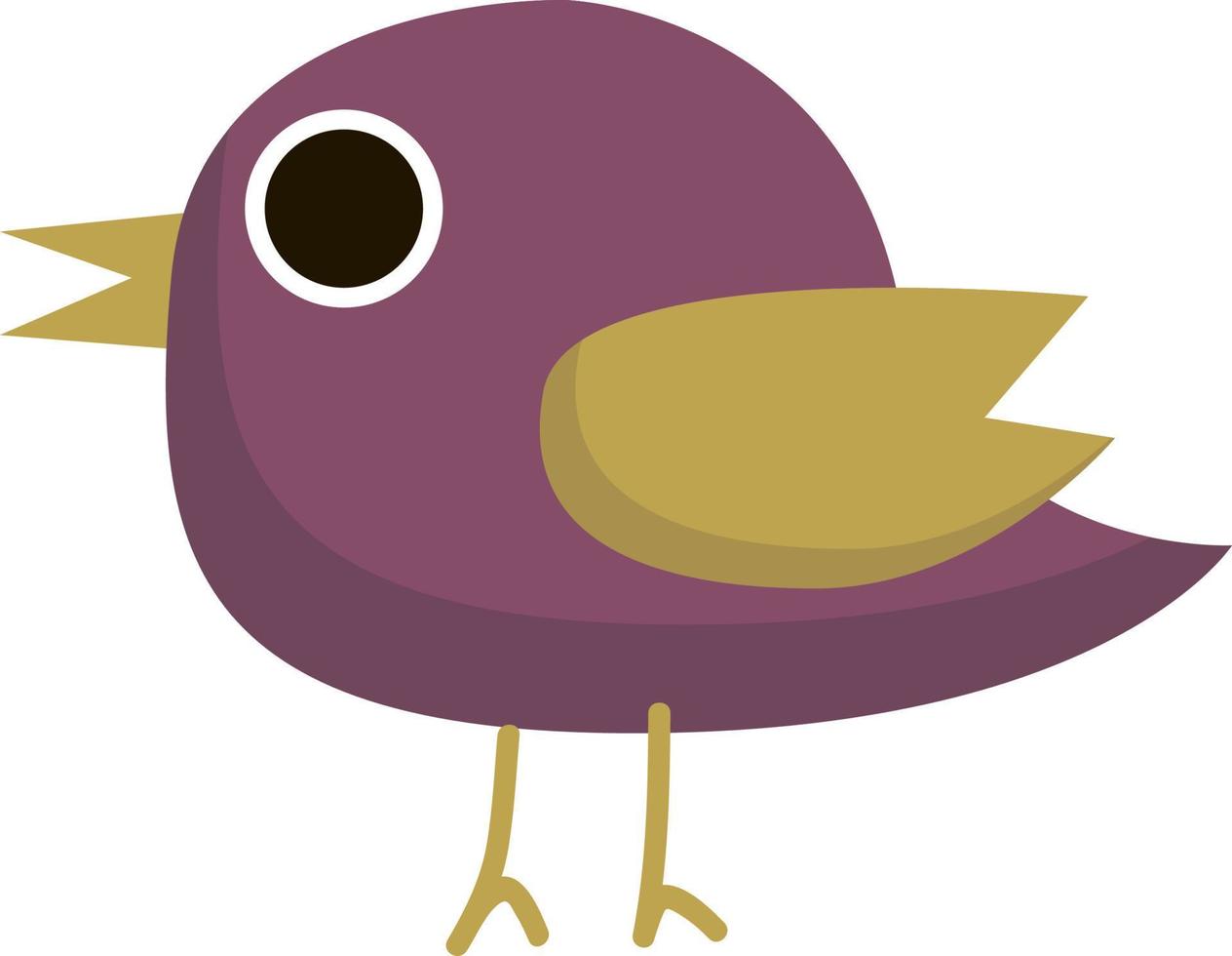 Purper vogel, illustratie, vector Aan wit achtergrond.