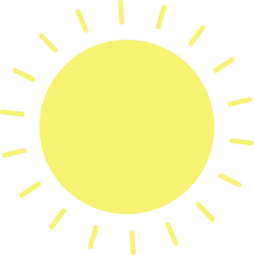 verzengende heet zon, icoon illustratie, vector Aan wit achtergrond