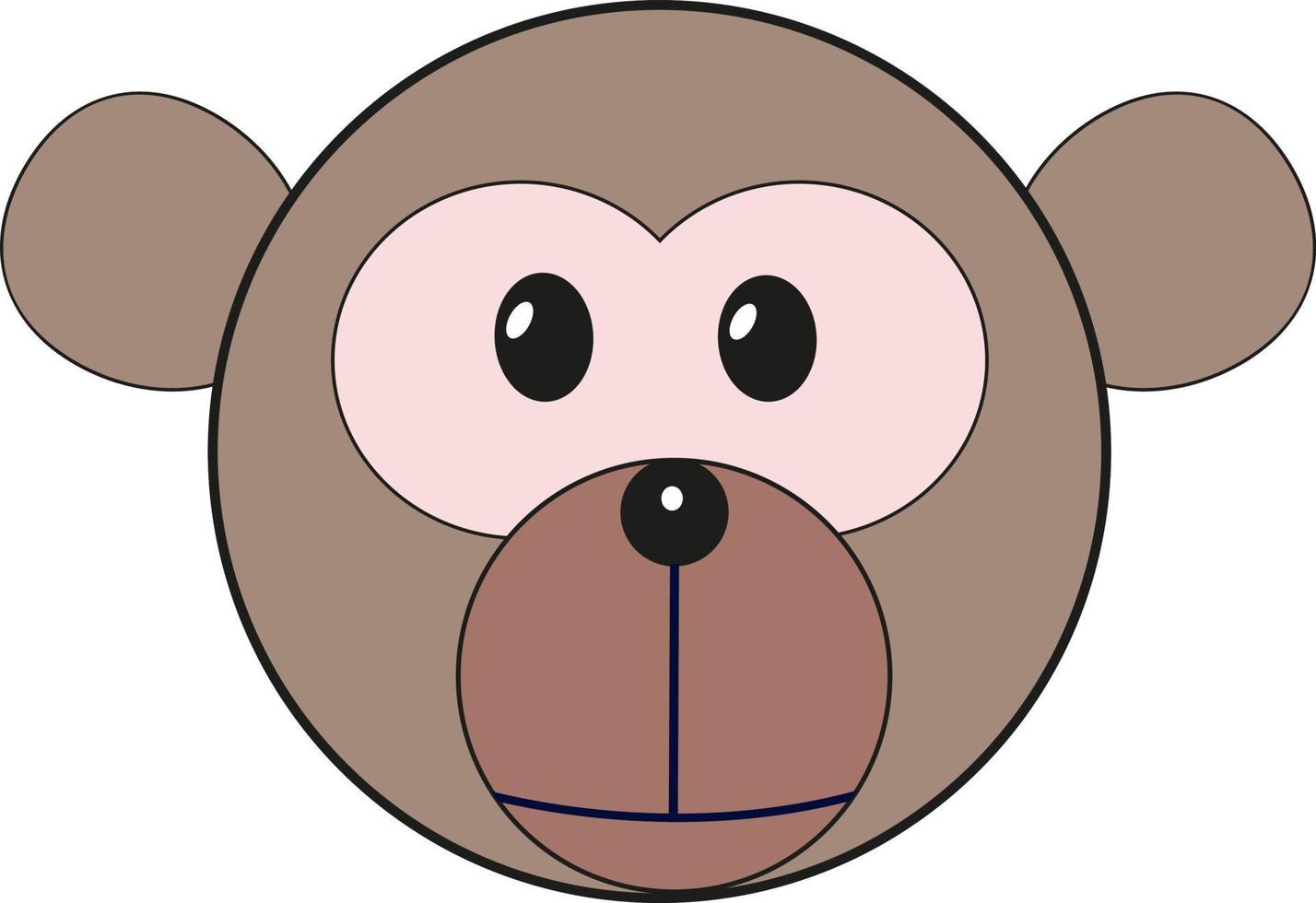 grijs aap, illustratie, vector Aan een wit achtergrond.