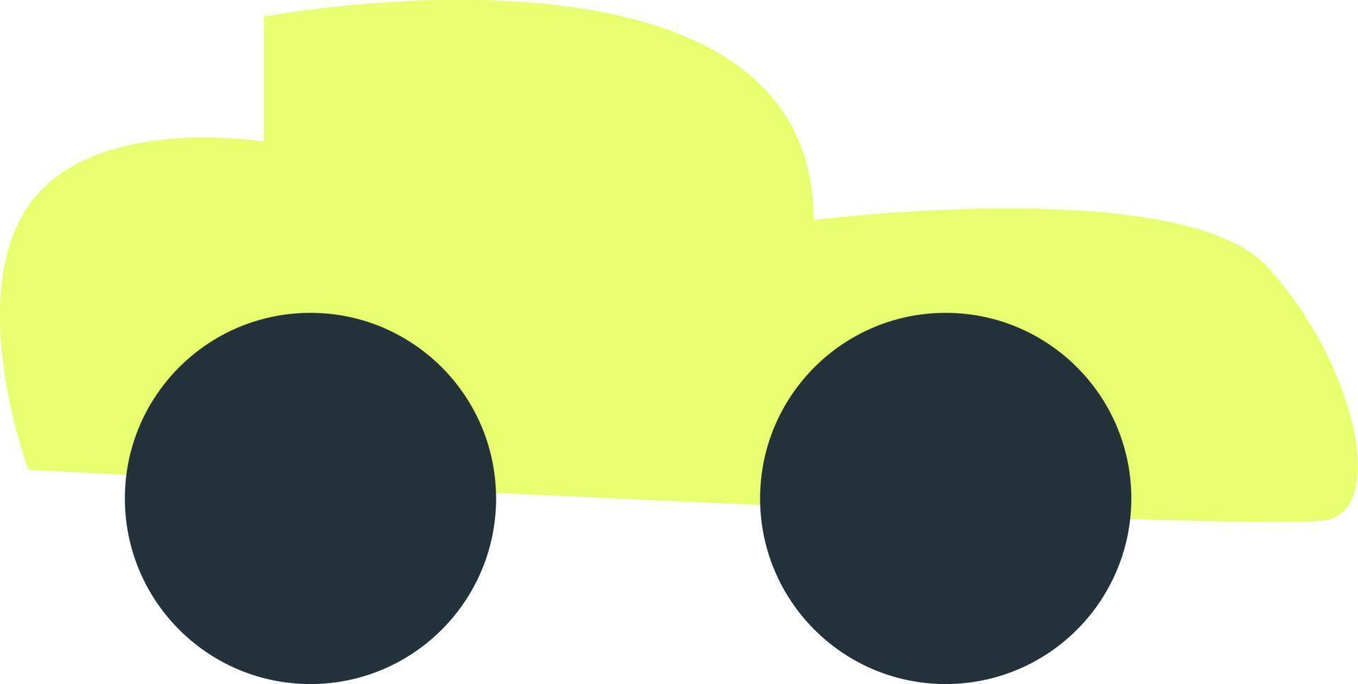 helder groen auto, illustratie, vector Aan een wit achtergrond.