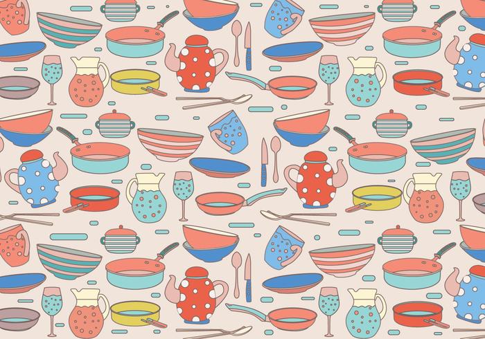 Cocina Pattern Kleurrijke Vector