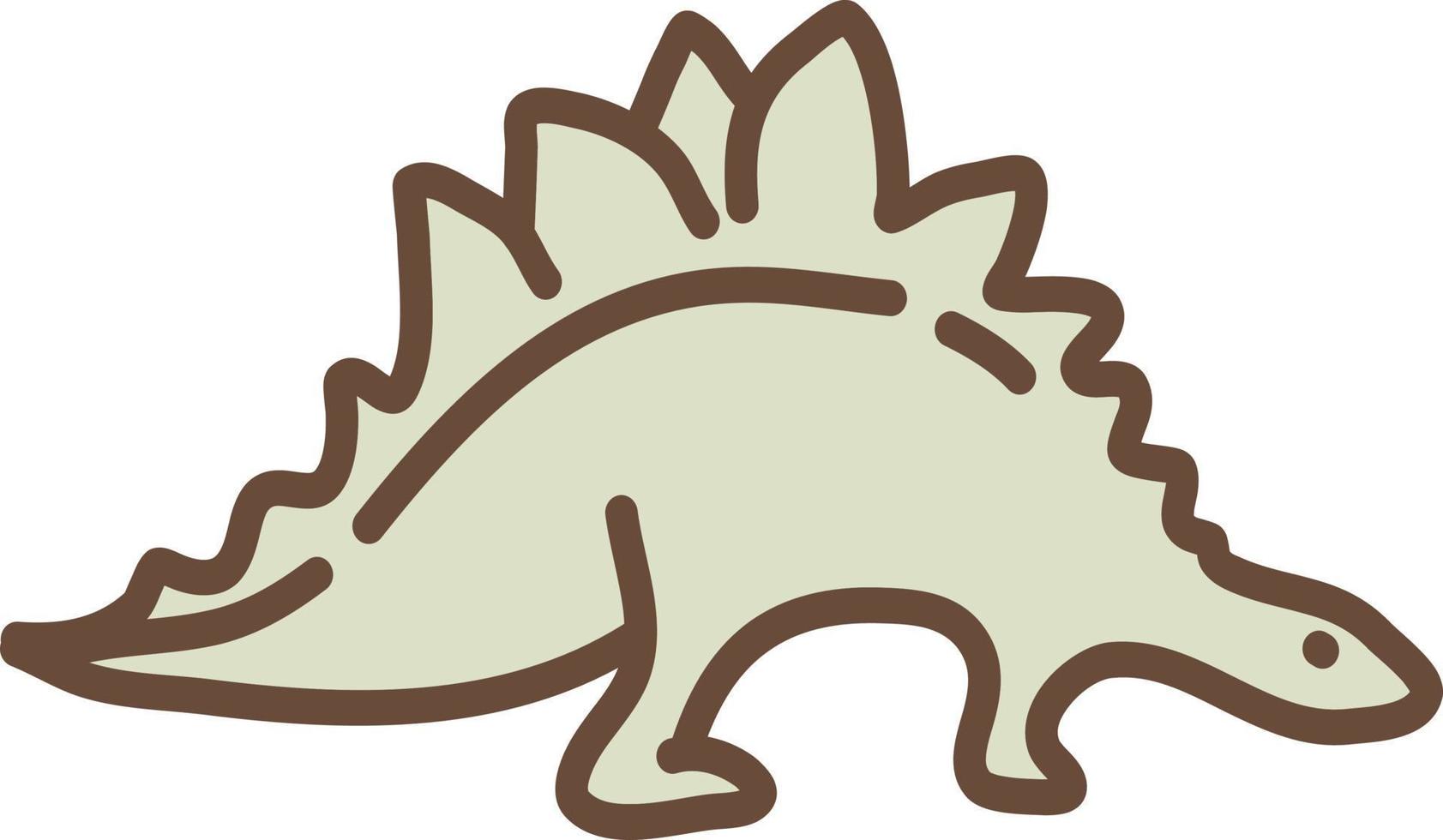 groen dinosaurus, illustratie, vector Aan een wit achtergrond.