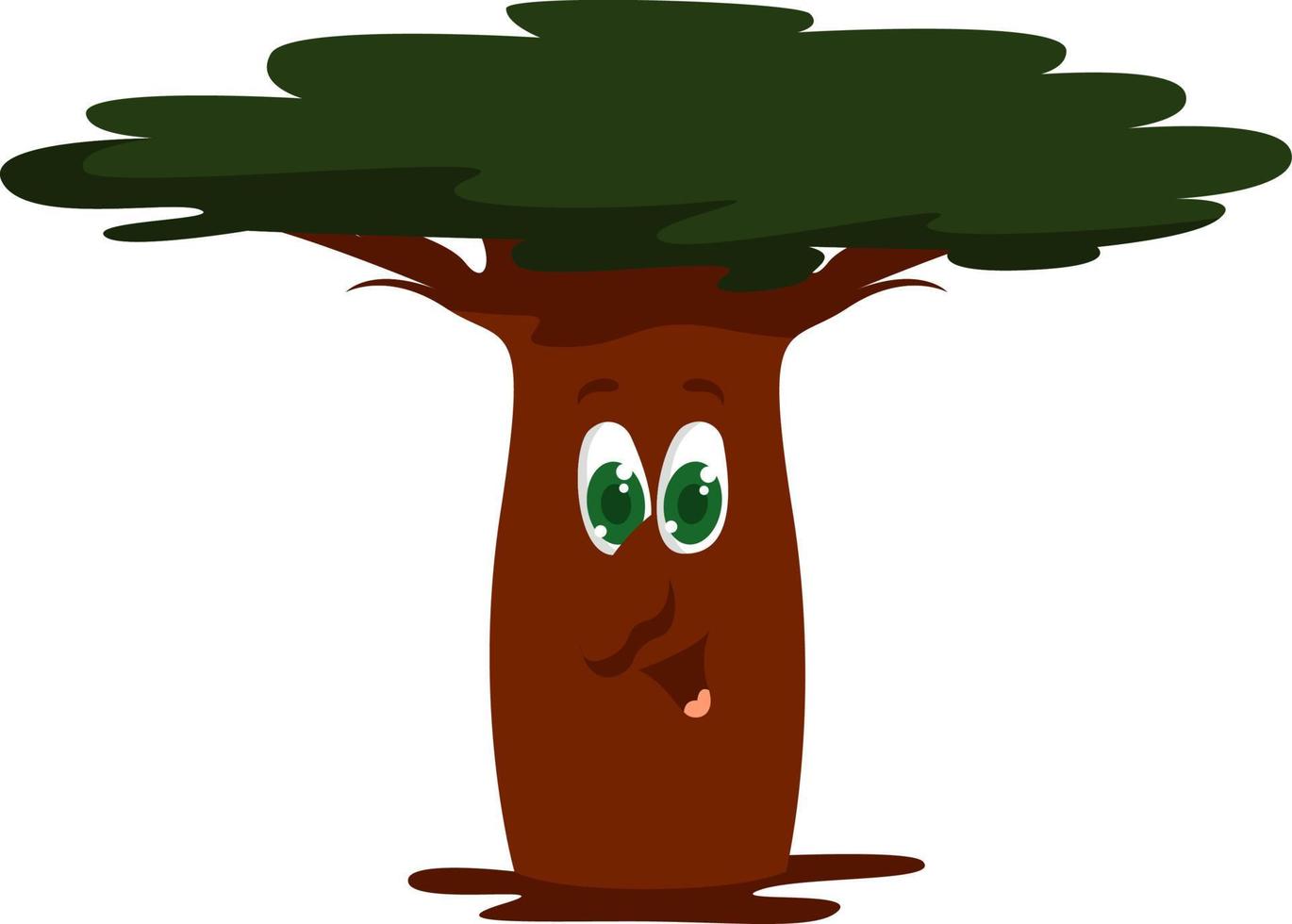 groot dik boom , illustratie, vector Aan wit achtergrond