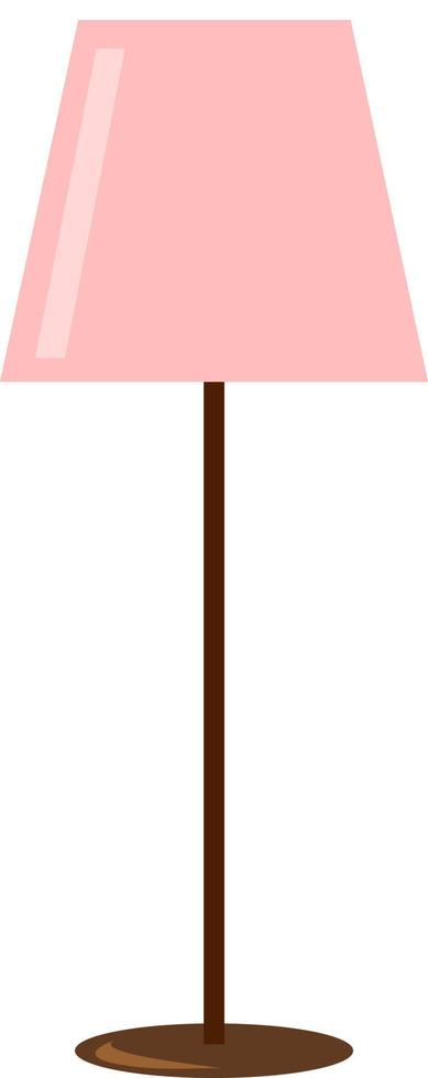 roze lamp, illustratie, vector Aan wit achtergrond.