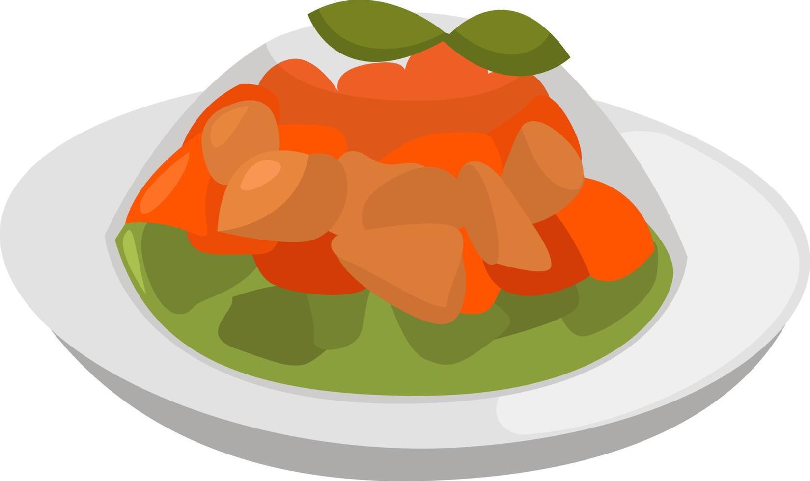 aspic voedsel, illustratie, vector Aan wit achtergrond