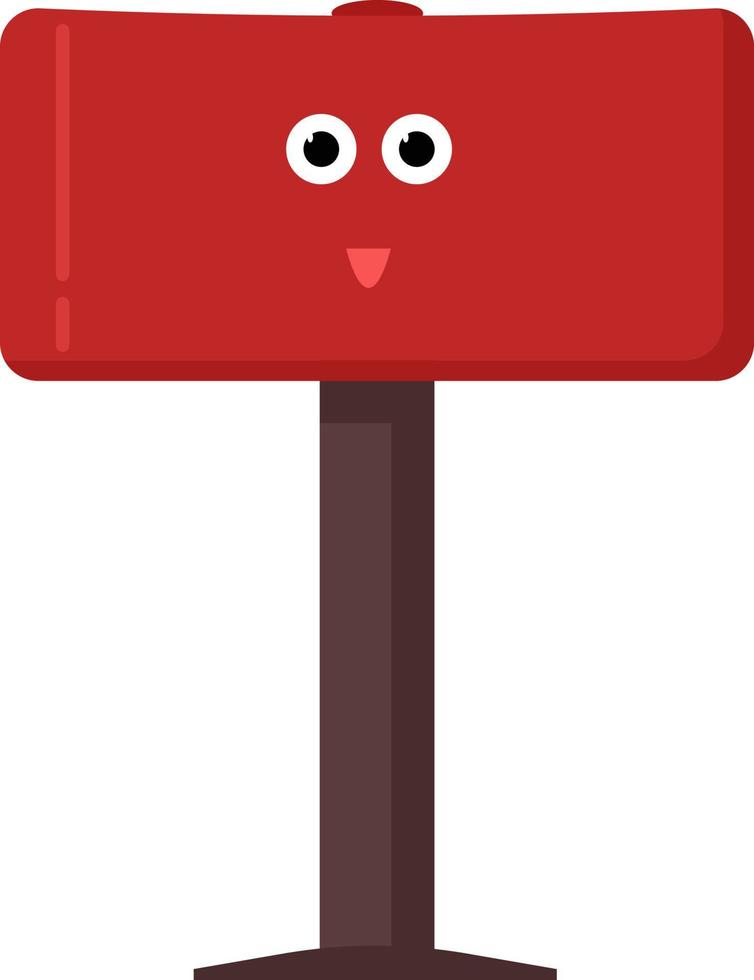 rood postbus, illustratie, vector Aan wit achtergrond.