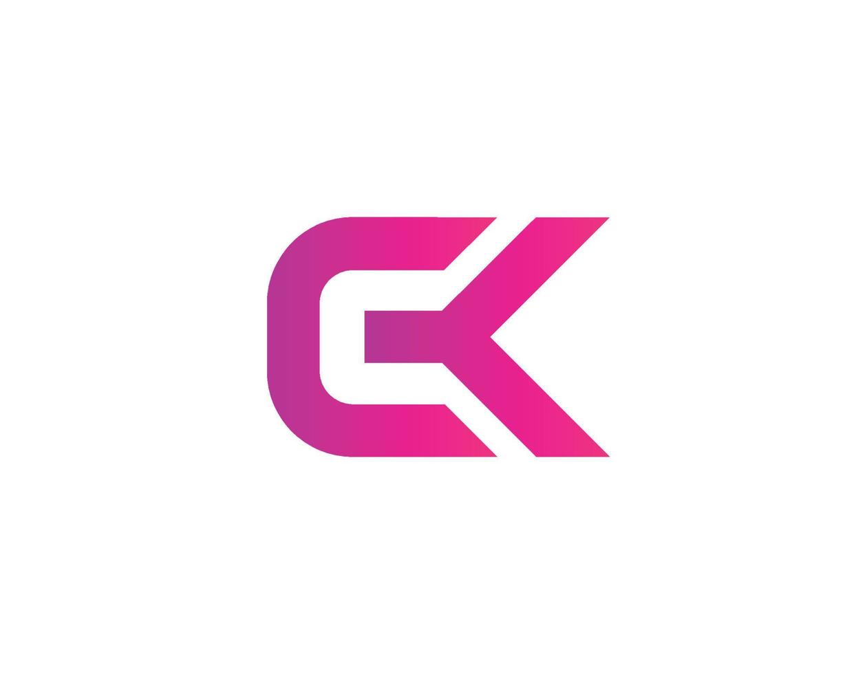 ck kc logo ontwerp vector sjabloon