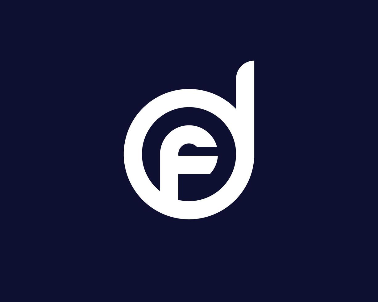 df fd logo ontwerp vector sjabloon