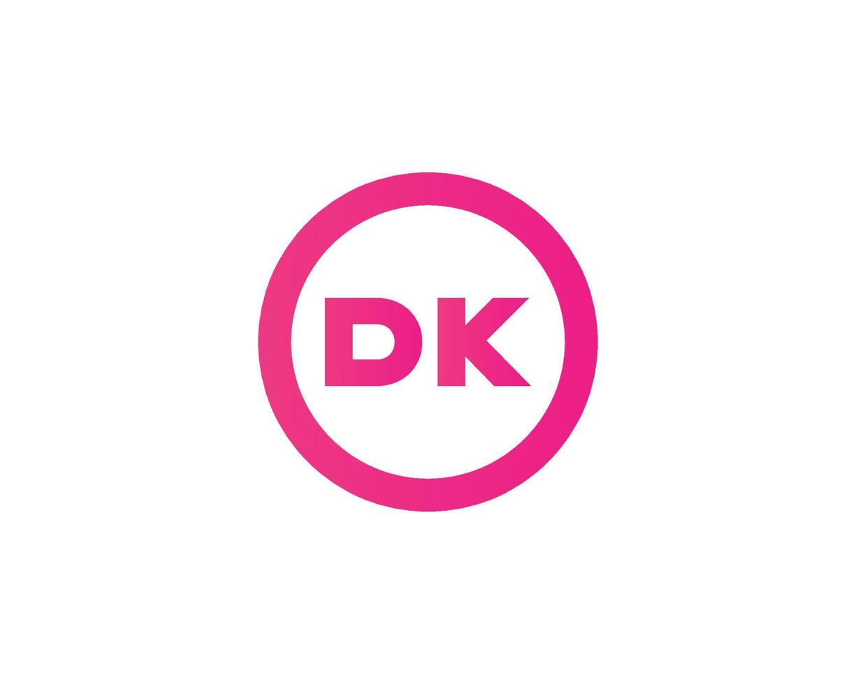 dk kd logo ontwerp vector sjabloon