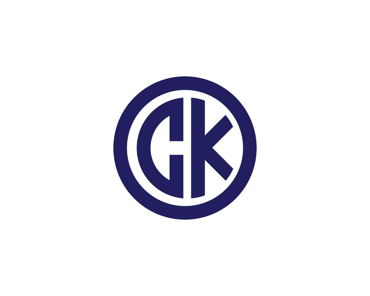 ck kc logo ontwerp vector sjabloon