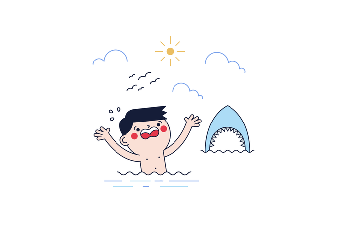 Gratis Shark Attack Vector