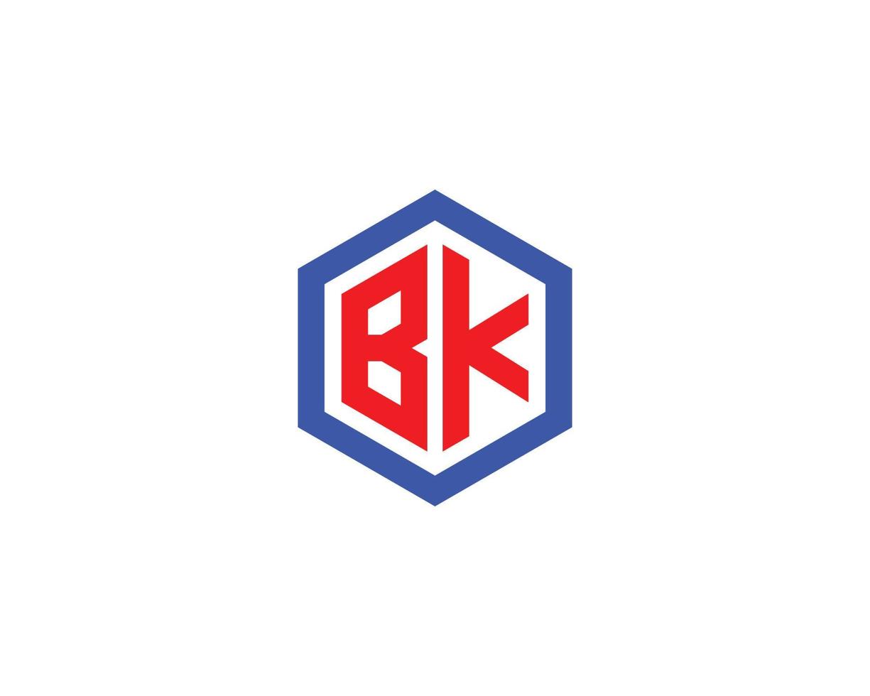 bk kb logo ontwerp vector sjabloon