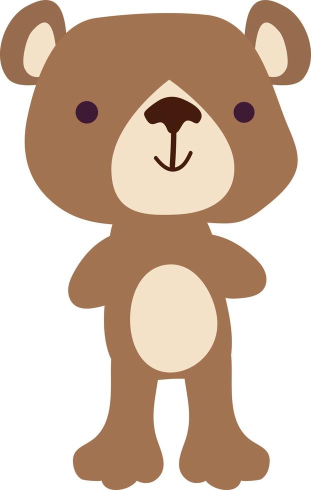 schattig teddy beer, illustratie, vector Aan wit achtergrond