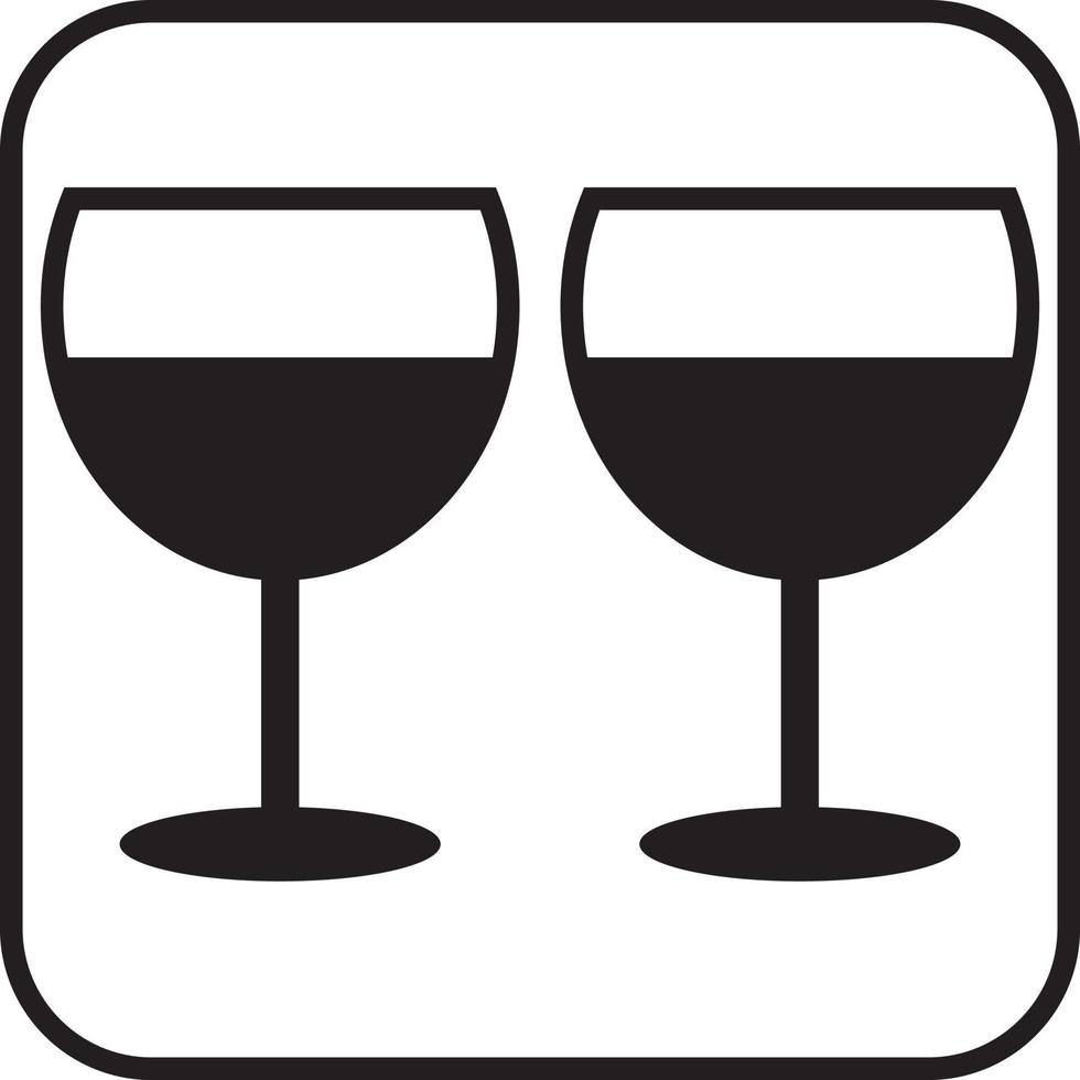 twee bril van rood wijn, illustratie, vector Aan een wit achtergrond.