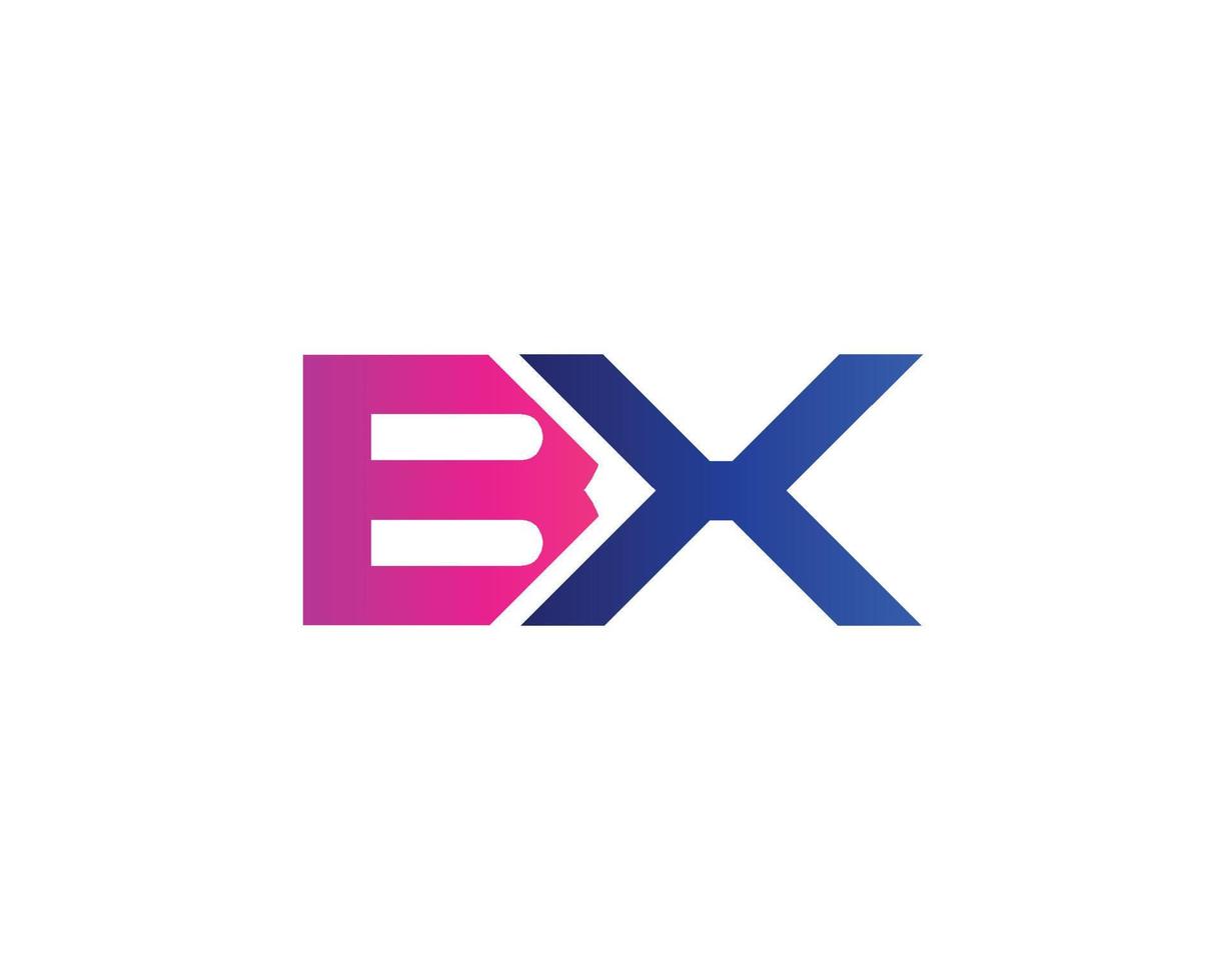 bx xb logo ontwerp vector sjabloon