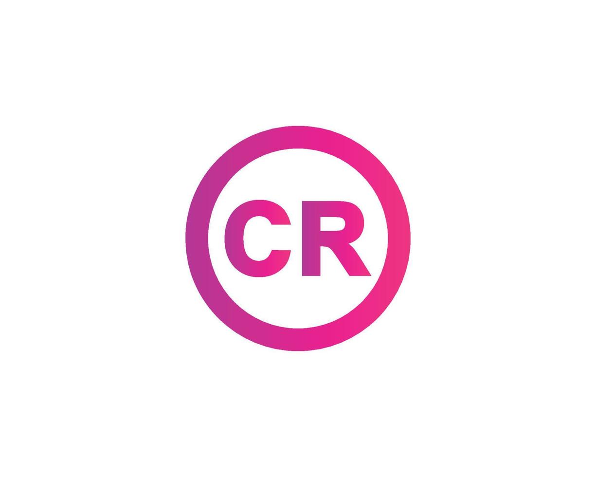 cr rc logo ontwerp vector sjabloon