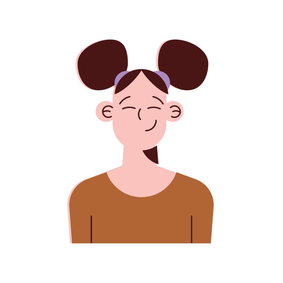 gelukkig vrouw avatar karakter vector