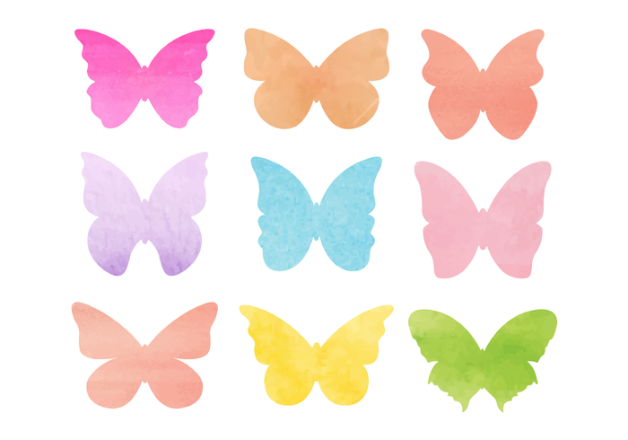 Gratis Aquarel Butterflies Vector